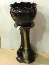 Weller Pottery Pedestal w/ MIs-Matched Jardinere