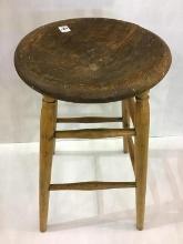 Primitive Wood Stool (2 Ft. Tall X 14 Inches Round