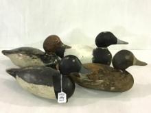 Lot of 4 Various Unknown Wood Decoys
