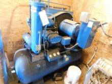 Quincy L-25-F 25 HP Horizontal Tank Mounted Rotary Compressor, S/N 900656 w/Zeks Air Dryer (CENTRAL