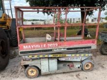 Mayville 2033 Scissor Lift, 20 ft. Max Platform Height, 800 lbs. Weight Capacity, 808 Indicated