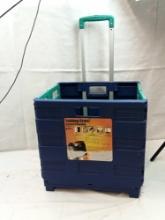 PLASTIC FOLDING CRATE 16"X 16" 12"HANDLE WITH WHEELS