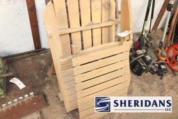 WOODEN ADIRONDACK CHAIRS: ASSEMBLY REQUIRED (UNKNOWN IF ALL PIECES ARE PRESENT)