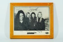 Drain Band Signed Publicity Photo (Framed)