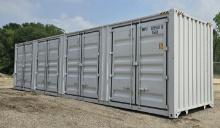 40' High Cube Conex Container w/ (4) Side Doors &