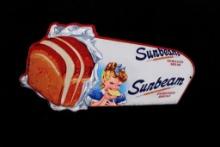 Sunbeam Bread Porcelain Die Cut Metal Sign