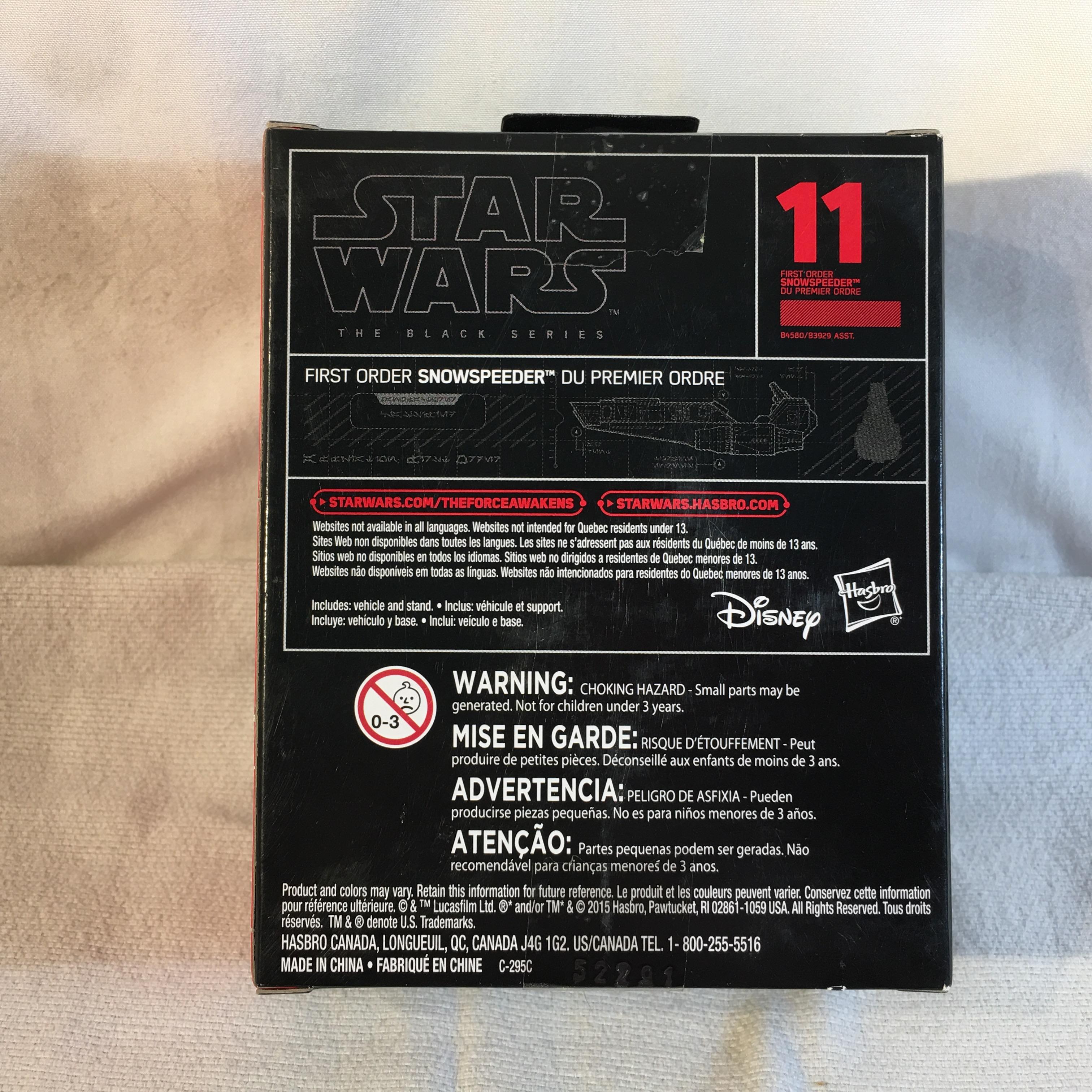 NIB Collector Star Wars The Black Series Titanium Series Snowspeeder #11 Box Size: 5x4"