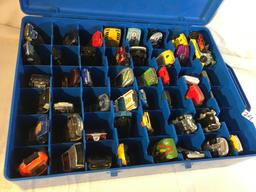 Lots Of Loose Collector Hot wheels 1/64 Scalde Die Cast Cars Assorted in Carry Case Hard Plastic