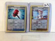 Lot of 2 Pcs Collector Modern Pokemon TCG Assorted Trainer Trading Game Cards - See Photos