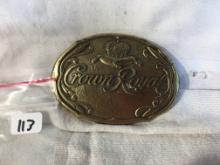 Collector Crown Royal Oval Belt Buckle 3.5x2.5"  -  See Pictures