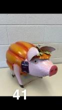 METAL PUMPKIN PIG THESE ARE NEW SURPLUS ITEMS FROM TRACTOR SUPPLY. ALL PROC