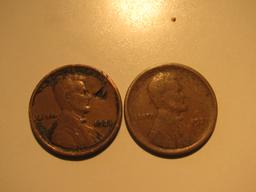 US Coins: 2x1921 Wheat Pennies