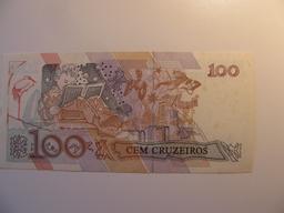 Foreign Currency: Brazil 100 Cruzeiros (Crisp)