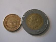 Foreign Coins: 1937 Liberia 1/2 Cent & 1987 Morocco 5 unit coins