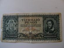 Foreign Currency: 1945 (WWII)Hungary 10 Million Pengo