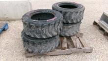 LOT OF SKID STEER TIRES,  (4), AS IS WHERE IS