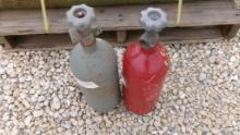 SET OF SMALL ACETYLENE & OXYGEN BOTTLES,  AS IS WHERE IS