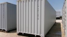 SEA SHIPPING CONTAINER,  NEW/ONE TRIP, 40', SIDE & END DOORS, AS IS WHERE I