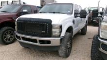 2008 FORD F250 PICKUP TRUCK, 281027 MILES  CREW CAB, GAS ENGINE, NEW ENGINE