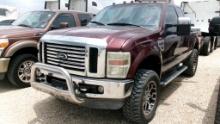 2009 FORD F250 LARIAT PICKUP TRUCK, 166806 MILES  EXTENDED CAB, 4X4, 6.4L P