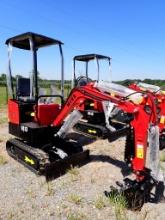 2024 MIVA VA13 Mini-Excavator, OROPS, Rubber Track, Backfill Blade, Thumb,