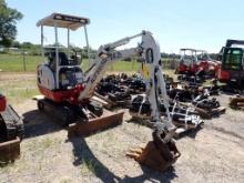 2020 TAKEUCHI TB216 MINI EXCAVATOR, 1,183+ hrs,  3-CYL DIESEL, RUBBER TRACK