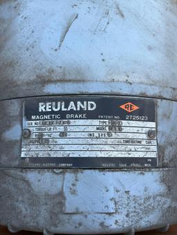 REULAND...MOTOR WITH MAGNETIC BREAK MODEL 16558-XH4180C, TYPE A000, 3 PHASE, 60 HZ, .75/.125 HP,