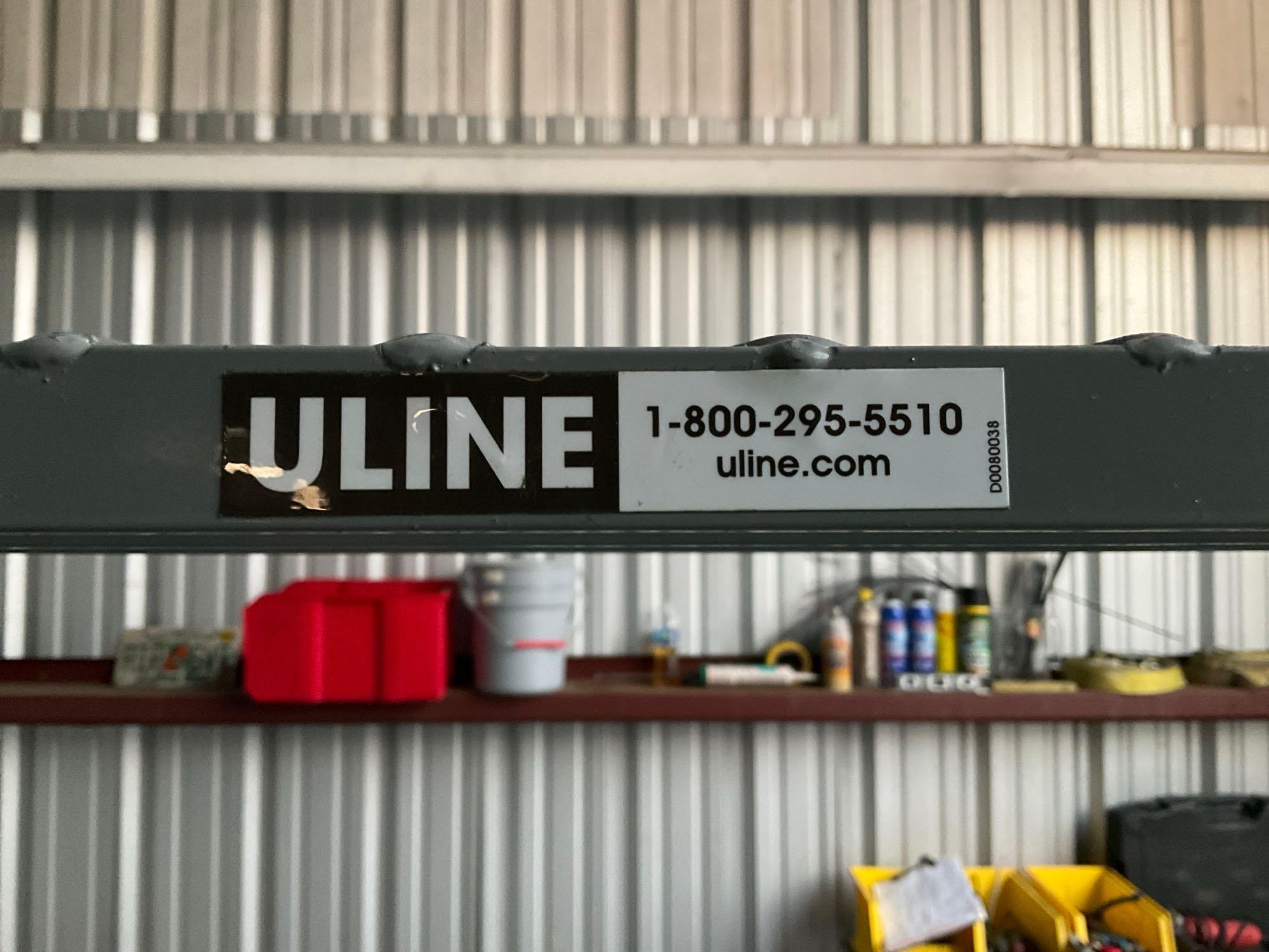ULINE...SAFETY LADDER WITH WHEELS , APPROX 100? T