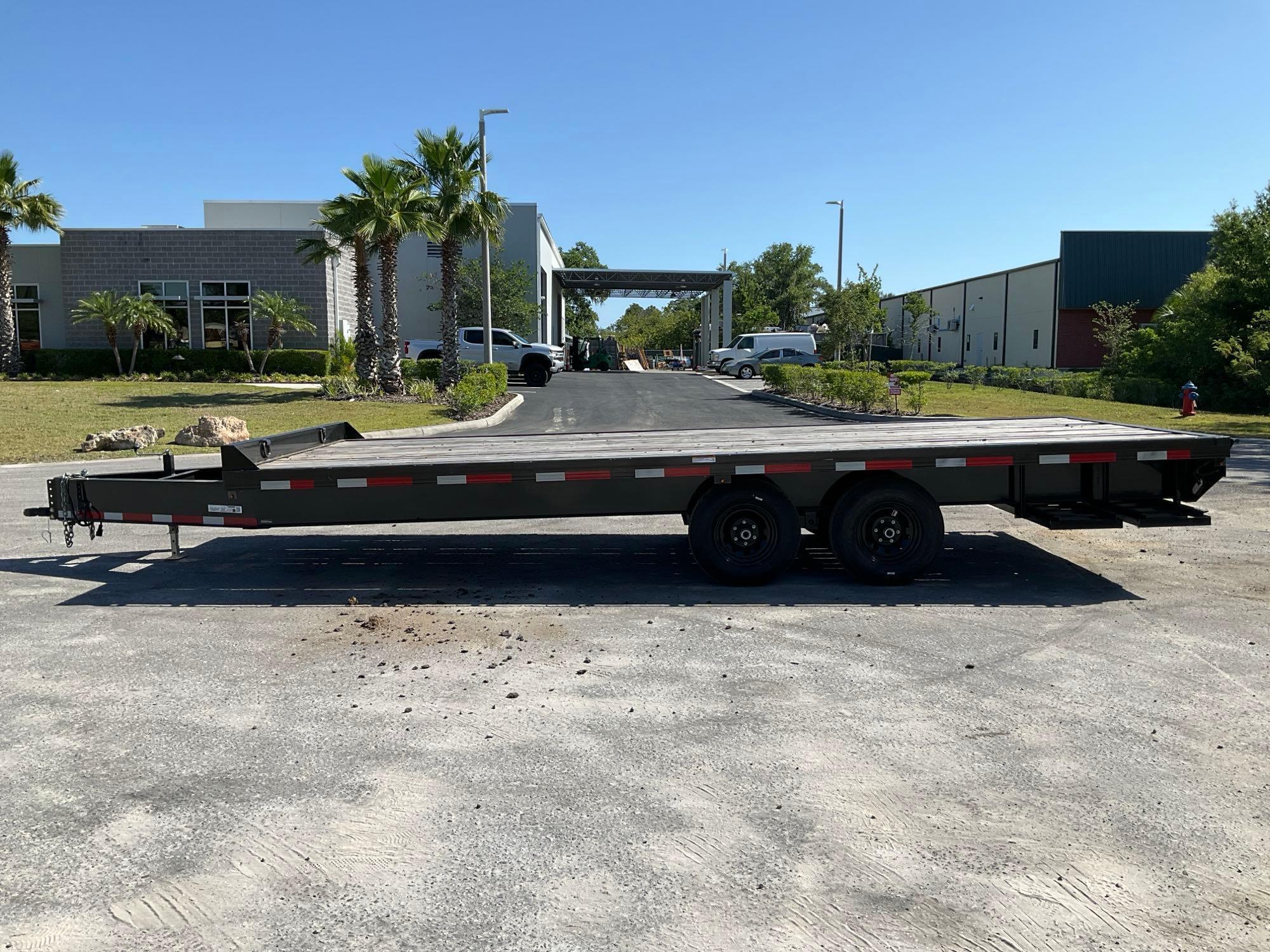 UNUSED 2024 CARRY-ON TRAILER MODEL TRA/REM ZBT100A-20BK-85IR, GVWR...9990, APPROX 20FT DECK LONG,...