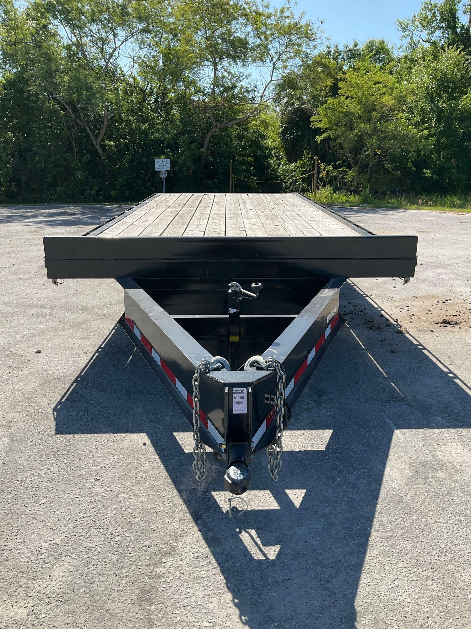 UNUSED 2024 CARRY-ON TRAILER MODEL TRA/REM ZBT100A-20BK-85IR, GVWR...9990, APPROX 20FT DECK LONG,...