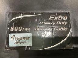 UNUSED EXTRA HEAVY DUTY BOOSTER CABLE, 25FT, 1 GAUGE, 800AMP...