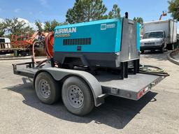 AIRMAN...PDS185S... PORTABLE COMPRESSOR, DIESEL, TRAILER MOUNTED, NEW BATTERY LOW HRS, RUNS & OPE...