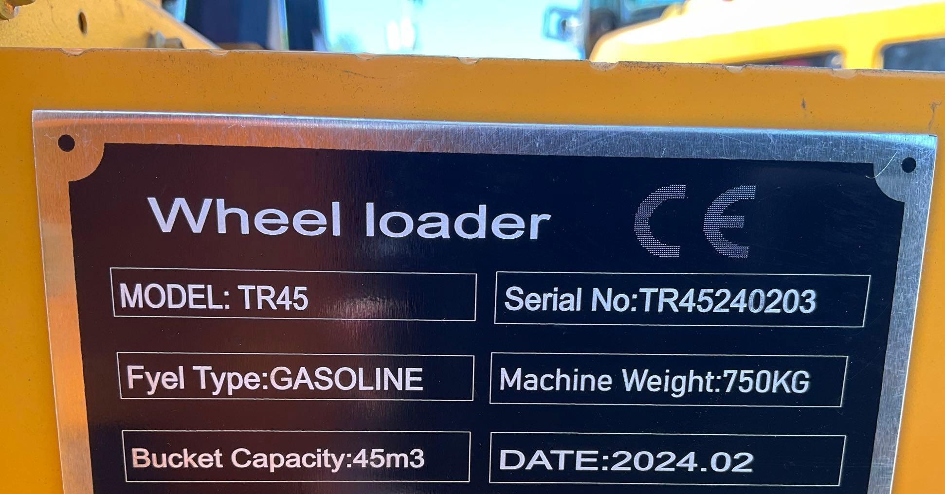 2024 WHEEL LOADER MODEL TR45, GAS POWERED