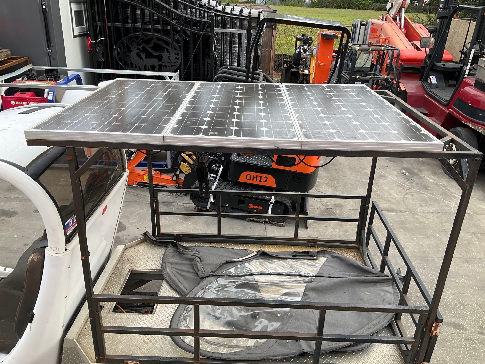 GEM CART, ELECTRIC, SOLAR PANELS ATTACHED, BILL OF SALE ONLY, CONDITION UNKNOWN