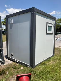 UNUSED PORTABLE BATHROOM UNIT WITH VANITY, SHOWER, TOILET, WINDOW, PLUMBING AND ELECTRIC HOOK UP,...