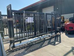 UNUSED 20.4FT ELECTRIC SLIDING GATE, 4.4FT REMOVABLE LEAF,...( PLEASE NOTE STOCK PHOTO USED )