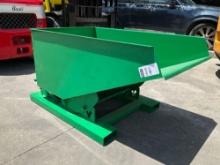 UNUSED... SMALL...SELF DUMPING HOPPER WITH FORK POCKETS