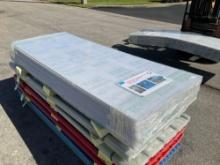 ( 1 ) STACK OF UNUSED MULTIWALL POLYCARBONATE PANEL IN CLEAR, APPROX 35in X 8FT , APPROX 30 PANEL...