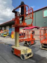 2018 JLG MANLIFT MODEL 1230ES, ELECTRIC, APPROX MAX PLATFORM HEIGHT 12FT, NON MARKING TIRES, BUIL...