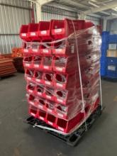 ULINE RED PLASTIC BINS MODEL S-14454; APPROXIMATELY 70...