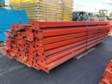 CROSSBEAMS FOR PALLET RACKING, APPROX 36...TOTAL, APPROX 8FT