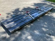( 1 ) STACK OF UNUSED METAL ROOF PANELS, APPROX 12FT L x 3FT W , APPROX 70 PANELS IN STACK