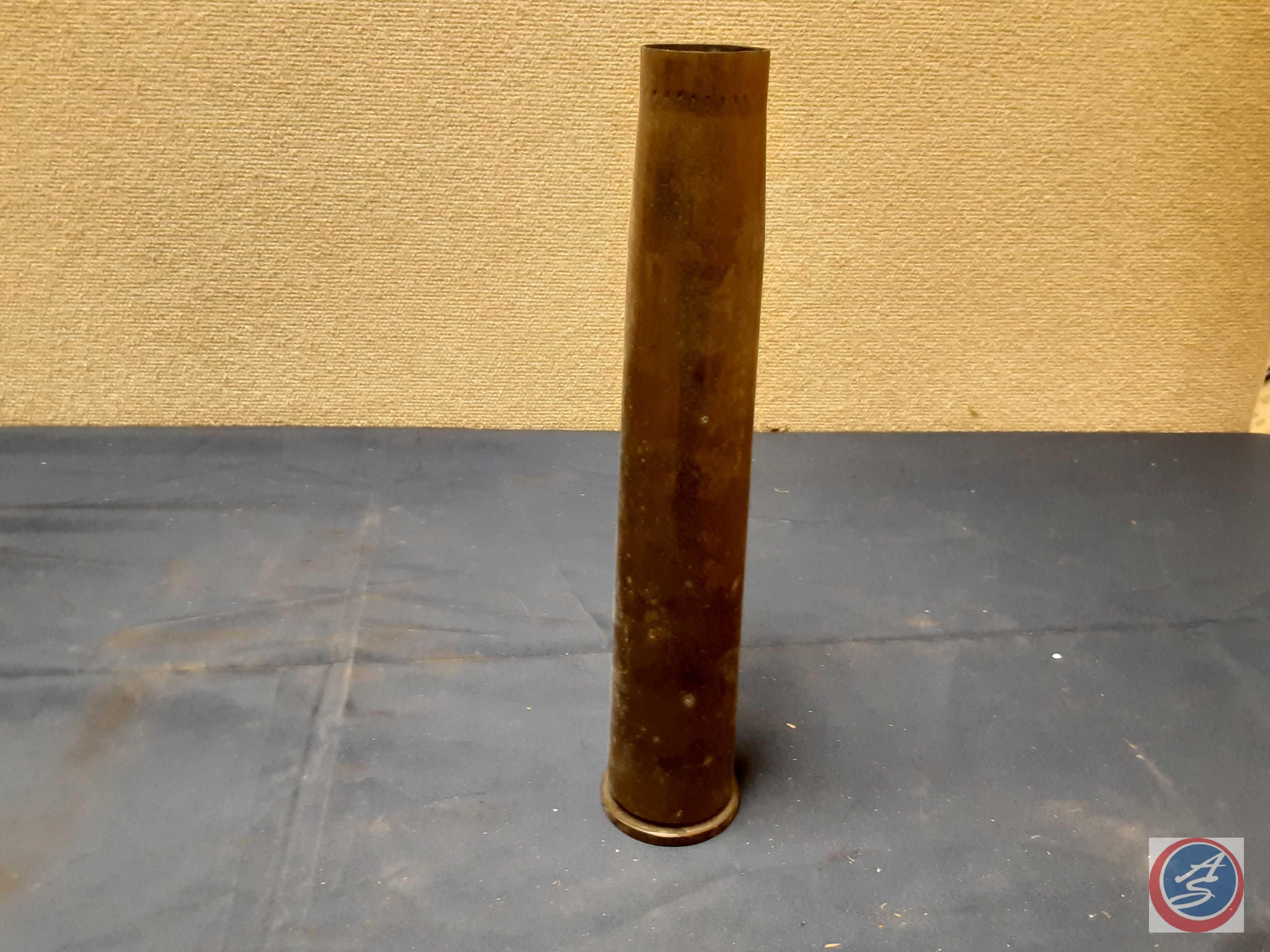 Vintage WW2 Shell Casing 40mm M25 dated 1944, Log Chain 16ft. in box, Spalding Softball, Snap-on