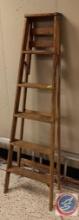 5 step wooden ladder