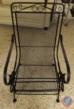 (4) iron patio chairs 17" tall
