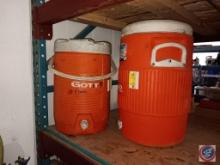 (2) Large Drink Coolers