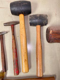 Group of Rubber and Wood Mallets and More