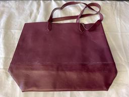 Ladies Burgundy Leather Giani Bernini Handbag