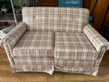 Vintage Upholstered Sleeper Love Seat