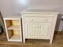 Two Blond Wood Furniture Pieces